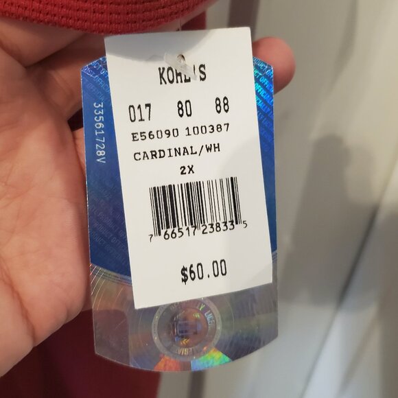 BNWT NCAA Arkansas Razorbacks Cardinal/White Polo Shirt- XXL - Picture 5 of 9